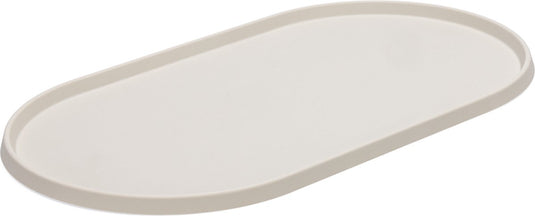 Designed by lotte oona placemat hond kat - placemat voerbak - vaatwasserbestendig - silicone - beige - 45x25x1,5 cm