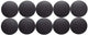 Maul magneet rond 10 stuks 0,8 kg kunststof ferriet bruchsicher erodiert lackiert ø 3.2 x 0.96 cm zwart