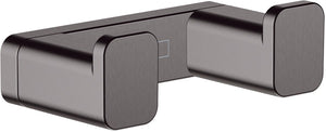 Hansgrohe addstoris q handdoekhaak dubbel - geborsteld zwart chroom (antraciet)