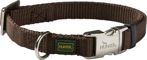 Hunter vario basic alu-strong hondenhalsband - 45-65 cm - nylon - bruin