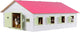 Kids globe paardenstal roze met 7 boxen, 1:24