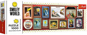 Trefl puzzel 1000 stukjes - smileyworld gallery kleurrijk karton.