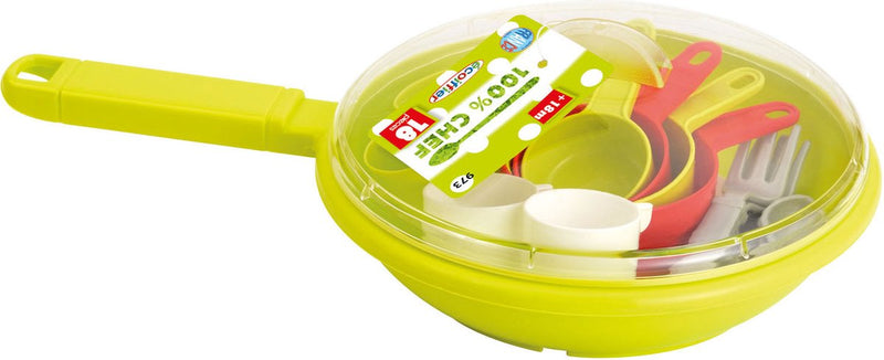 Afbeelding laden in galerijviewer, Ecoffier pan met eetset - 18 delig - 32 cm

