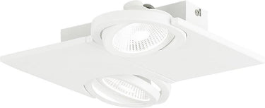 Eglo design brea - spot - 2 lichts - wit, helder