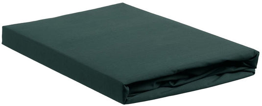 Ambiante katoen - splittopper hoeslaken - 200x200 210 - donker groen