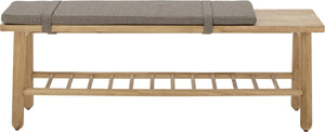 Bloomingville - linde bank - beige - rubberhout