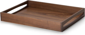 Continenta rechthoekig dienblad in massieve notelaar 49x35cm