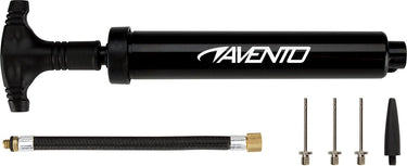 Avento ballenpomp - voetbalpomp met extra naalden - double action - zwart wit