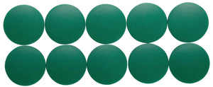 Maul magneet rond 10 stuks 2,5 kg kunststof ferriet bruchsicher erodiert lackiert ø 3.8 x 1.55 cm groen