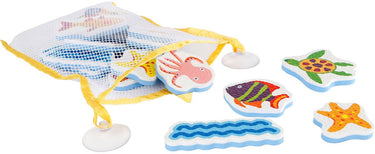 Van manen mini club foam bad plakfiguren zeedieren, 16dlg.