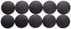 Maul magneet rond 10 stuks 2,5 kg kunststof ferriet bruchsicher erodiert lackiert ø 3.8 x 1.55 cm zwart