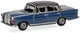 Herpa mercedes benz 200 heckflosse, blauw zwart metallic