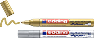 Quantore viltstift edding lakmarker goud en zilver