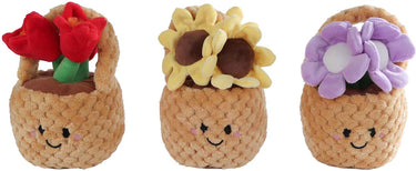 Take me home knuffel plant pluche bloemenmand 18cm speelgoed pluche knuffel.