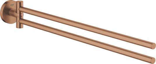 Grohe essentials handdoekhouder met twee draaibare armen -sunset gold (mat brons)
