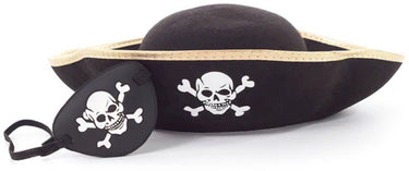 Little adventures - piraten accessoireset – hoed ooglapje