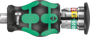 Wera kraftform kompakt stubby magazin 1 05008873001 bitset 7-delig kruiskop phillips, plat, torx incl. bithouder