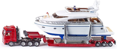 Siku 1849, zwaartransport met jacht, schaal 1:87, metaal kunststof