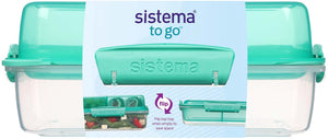 Sistema to go - lunch stack lunchbox - rectangle 1,8 liter - roze