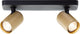 Brilliant marty - plafondspot - gu10 2x5w 3000k - zwart goudkleurig