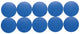 Maul magneet rond 10 stuks 2,5 kg kunststof ferriet bruchsicher erodiert lackiert ø 3.8 x 1.55 cm blauw