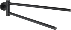 Wenko handdoekhouder met 2 armen bosio rvs zwart mat - handdoekrek - handdoekenrek - handdoekstang