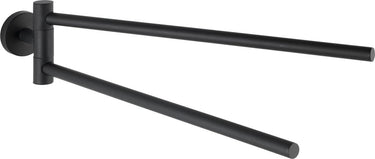 Wenko handdoekhouder met 2 armen bosio rvs zwart mat - handdoekrek - handdoekenrek - handdoekstang