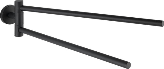 Wenko handdoekhouder met 2 armen bosio rvs zwart mat - handdoekrek - handdoekenrek - handdoekstang