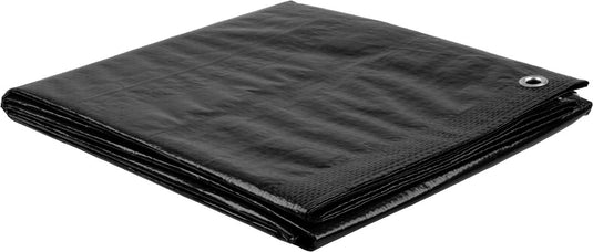 Abbey camp gronddoek waterdicht - 400 x 300 cm - pe grondzeil - met metalen ringen