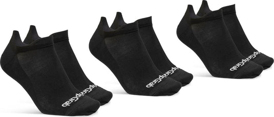 Gripgrab - classic no show zomer fietssokken 3pack enkelsokken coolmax sport sokken - zwart - unisex - maat xs (35-38)