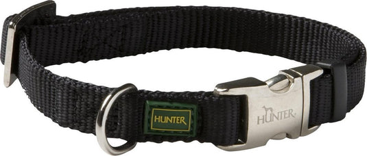 Hunter vario basic alu-strong hondenhalsband - 45-65 cm - nylon - zwart