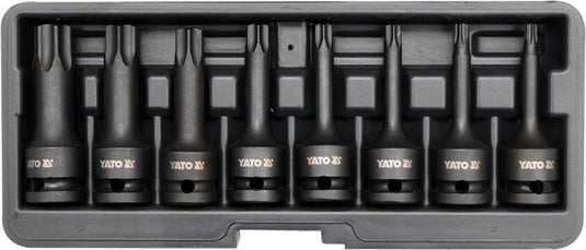 Yato slagmoersleutel bitset 8-delig zwart yt- 1065