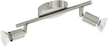 Eglo buzz - plafondspots - 2 lichts - led - nikkel-mat