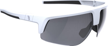 Bbb cycling comet fietsbril heren en dames - duurzame sportbril - wielrenbril geschikt voor race, mtb gravel -mat wit smoke - bsg-75