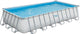 Summer waves frame zwembad rechthoekig - 732 x 366 x 132 cm - zwembaden - inclusief filterpomp - zwembadpomp - afdekzeil - grondzeil - ladder - onderhoudsset