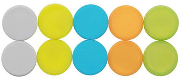 Maul magneet neodymium - rond - 5 kleuren - 10 stuks - ø 1.9 x 0.4 cm