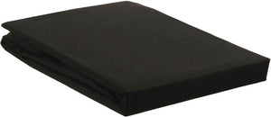 Ambiante cotton uni hoeslaken - tweepersoons - black