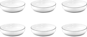 Medard de noblat - yaka black - salade en pastabord 20 cm - 6 delig - porselein