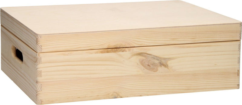 Afbeelding laden in galerijviewer, Playwood opbergkist grenen speelgoedkist met klepdeksel naturel.
