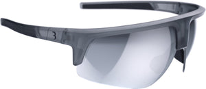Bbb cycling comet fietsbril heren en dames - duurzame sportbril - wielrenbril geschikt voor race, mtb gravel - mat transparant mlc zilver - bsg-75