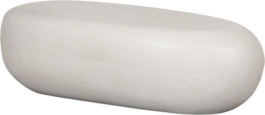 Vtwonen pebble salontafel - fiber clay - betonlook wit - 28x100x43 cm