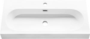 Differnz somero wastafel - 80 cm - polysteen - wit