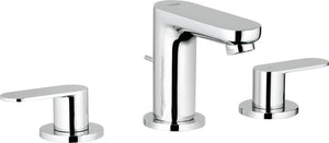 Grohe eurosmart cosmopolitan driegats wastafelkraan - lage uitloop - met trekwaste - chroom