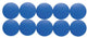 Maul magneet rond 10 stuks 0,6 kg kunststof ferriet bruchsicher erodiert lackiert ø 2.4 x 0.8 cm blauw