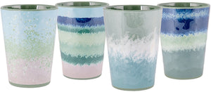 Bo-camp - beker - halo - blauw groen - 4 stuks