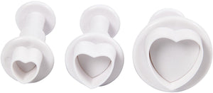 Creativ company uitsteekvormen met stempel hart, 3st.