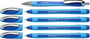 Schneider schrijfwaren schneider balpen - slider memo - penpunt xb 1,4mm - 4 stuks + 1x gratis - slider rave - s-150275