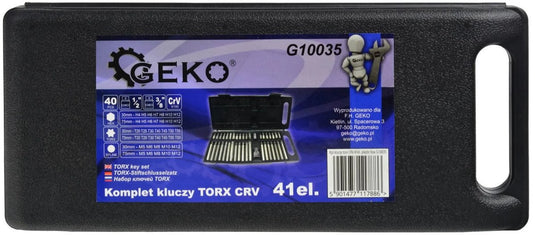 Geko 41-delige bitset - hex, spline torx - chroom-vanadium - inclusief opbergbox