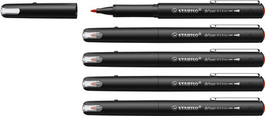 Stabilo dr!ver - premium fineliner - 0.8 mm - rood - doos 5 stuks