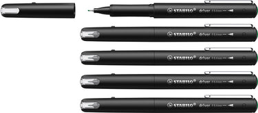 Stabilo dr!ver - premium fineliner - 0.4 mm - groen - doos 5 stuks